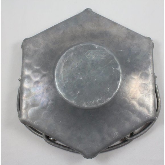 Cromwell Hand Wrought Hammered Aluminum Fruit & Flowers Tray Bride Basket - Picture 4 of 6